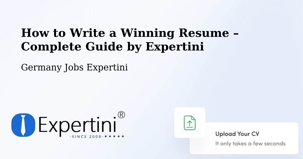 Resume Writing Guide for Job Seekers – Bad Hersfeld - Bad Hersfeld, Germany Jobs Expertini
